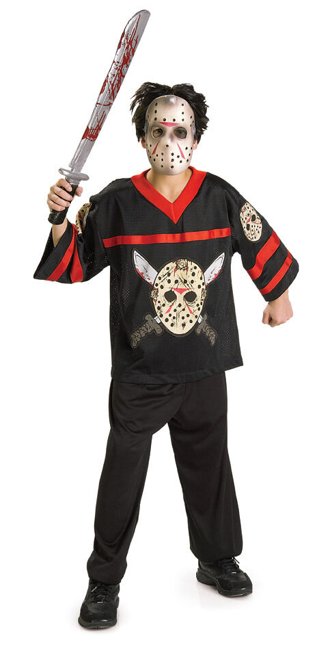 Brand New Friday the 13th Jason Hockey Jersey and Mask Adult Halloween Cost...