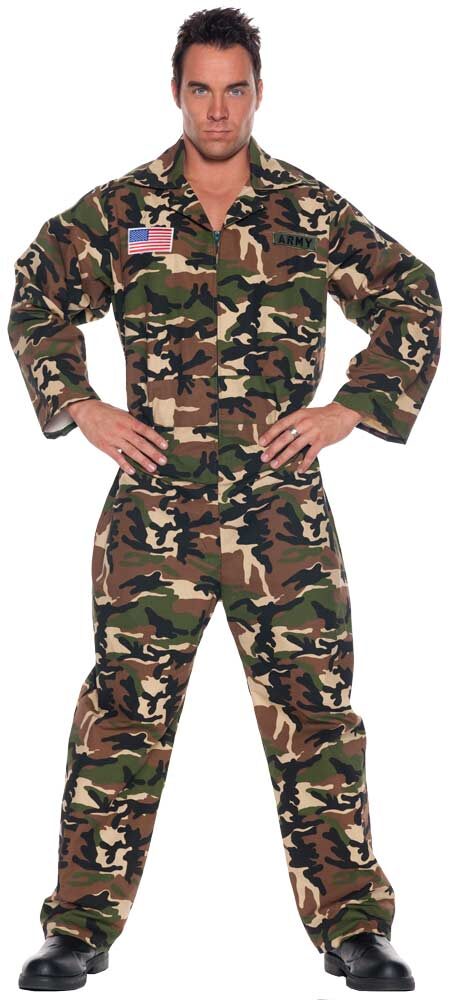 Mens Army Jumpsuit - Mr. Costumes