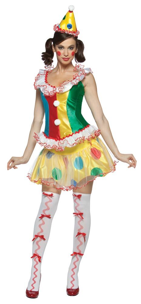 Womens Sexy Ruffles the Party Clown Costume - Mr. Costumes.