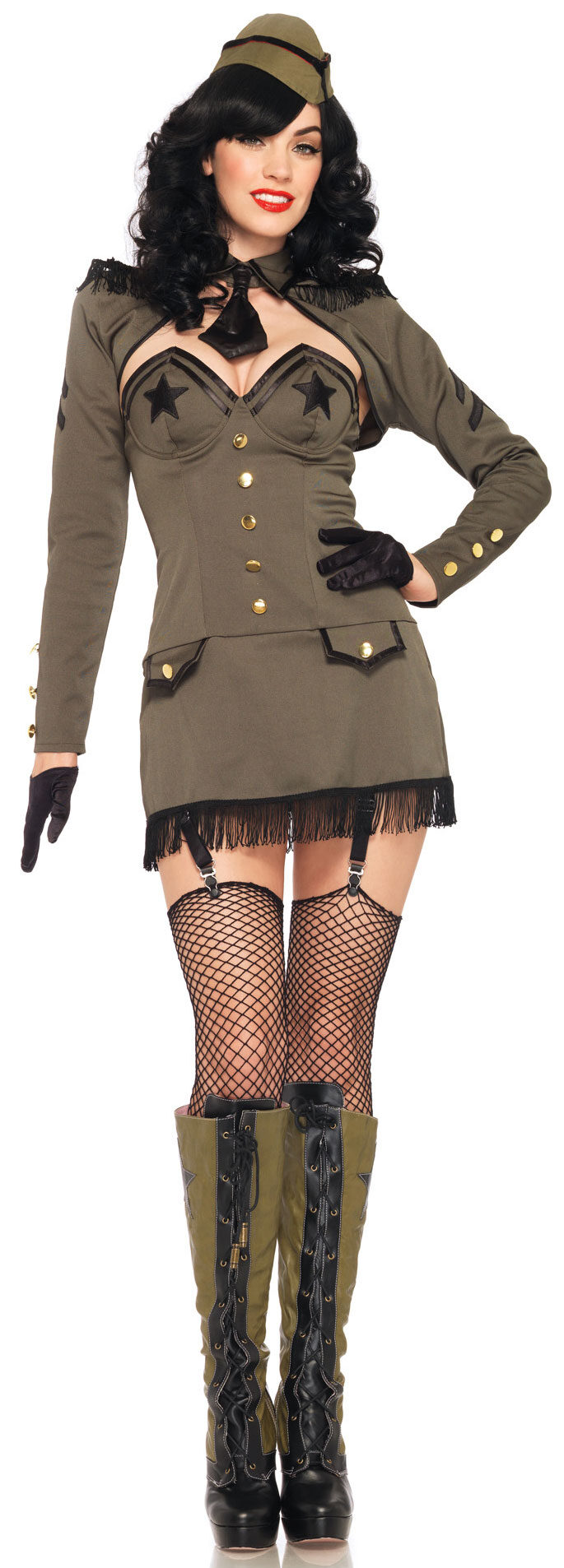 Sexy Pin Up Army Girl Military Costume - Mr. Costumes