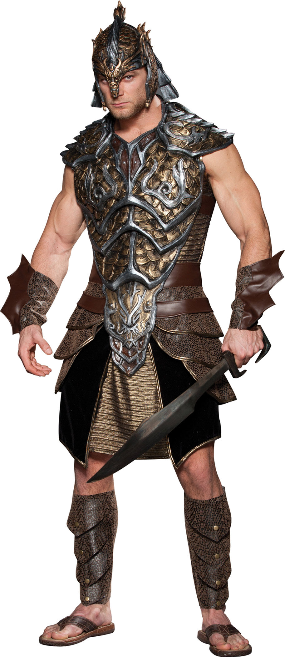 Dragon Lord Barbarian Warrior Adult Costume - Mr. Costumes