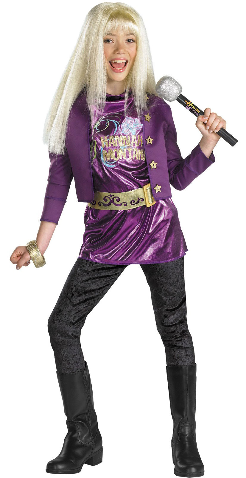 Frown spear The guests Hannah Montana Purple Kids Costume - Mr. Costumes
