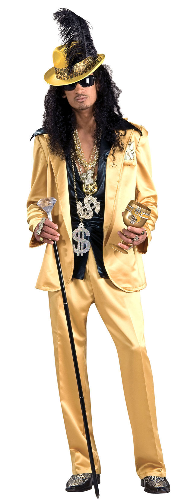 excentrisk Smag komfort Gold Hustlah Adult Pimp Costume - Mr. Costumes