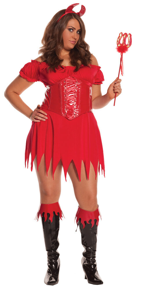 Sizzling Hot Sexy Devil Plus Size Costume - Mr. Costumes