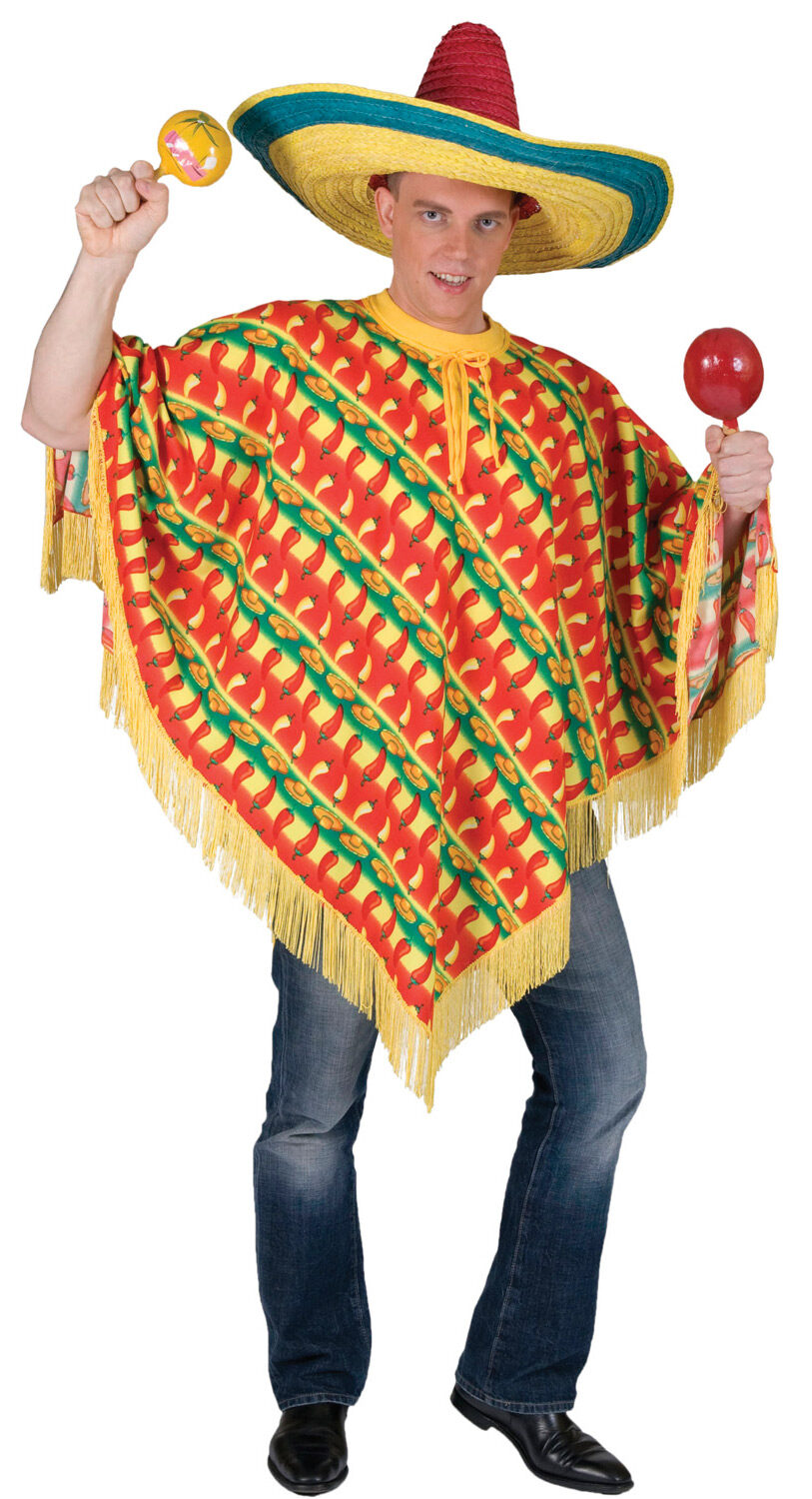 80s Retro Poncho - Adult Costume