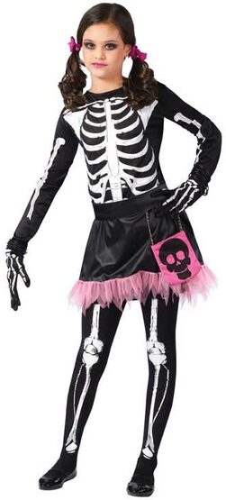 Teen Skel-A-Girl Skeleton Costume