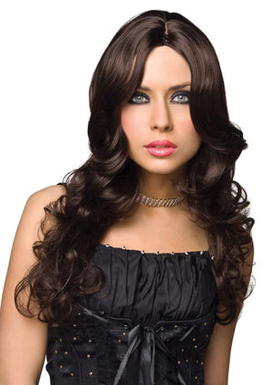 Zoey Long Brown Relaxed Curl Wig
