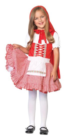Girls Fairytale Little Red Riding Hood Kids Costume