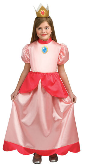Girls Mario Brothers Princess Peach Costume