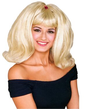 Adult Blonde 50s Flip Wig