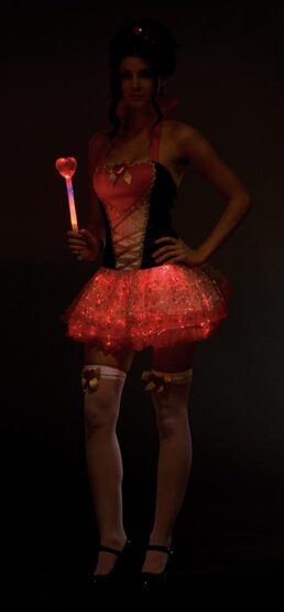 Lightup Sexy Queen of Hearts Costume