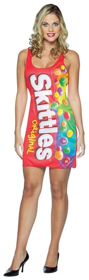 Womens Sexy Skittles Candy Costume