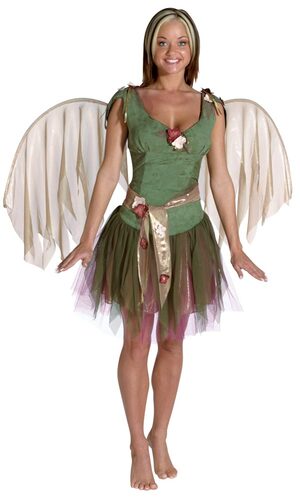 Womens Sexy Green Woodland Fairy Costume