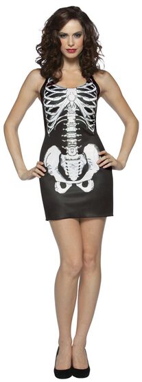 Womens Sexy Bones Skeleton Costume