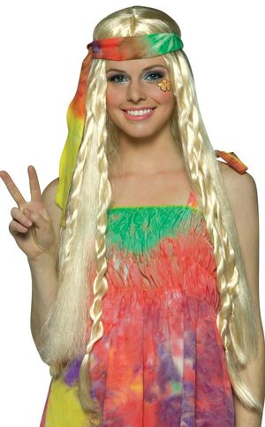 Adult Womens Hippie Wig