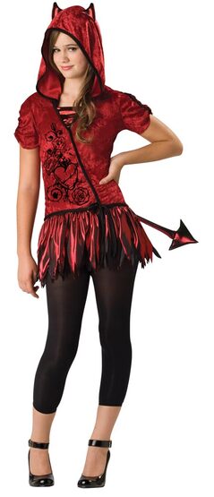 Girls Devil in da Hood Tween Costume - Mr. Costumes