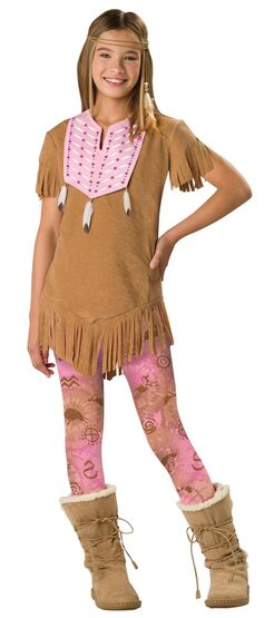 Tween Sassy Squaw Indian Girl Costume