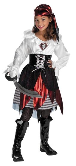 Girls Pirate Lass Kids Costume