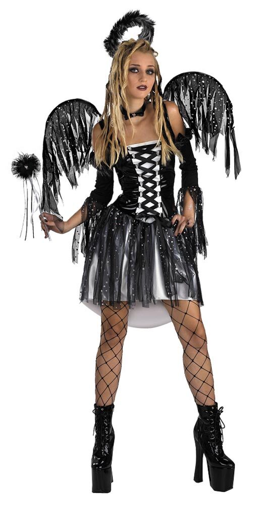 Womens Dark Fallen Angel Costume Mr. Costumes