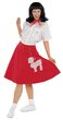 Womens Red Poodle Skirt Adult 50s Costume