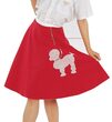 Womens Red Poodle Skirt Adult 50s Costume