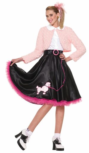 Womens Poodle Skirt Sweetheart Adult Fifties Costume