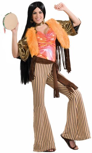 Womens Hippie Singing Babe Adult 60s Costume