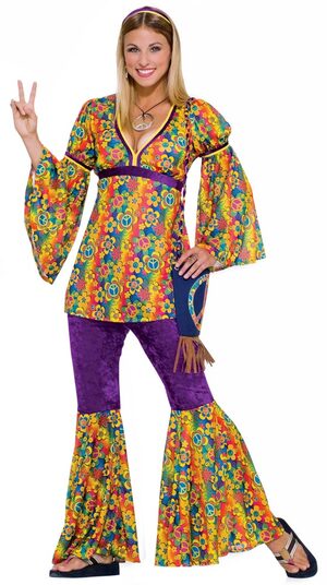 Womens Purple Haze Adult Hippie Costume