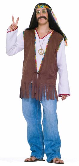 Adult Mens Hippie Fringe Vest