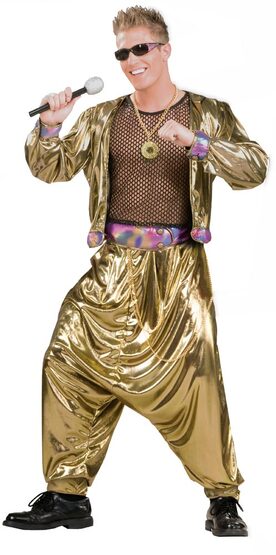 Adult 80s Video Super Star Mens Costume