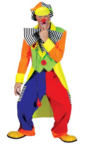 Mens Spanky Stripes Adult Clown Costume