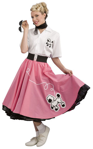Grand Heritage Pink 50s Poodle Skirt Costume