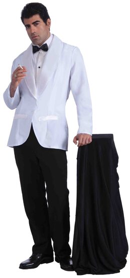 Mens 50s Hollywood White Jacket Adult Costume