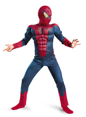 Boys Amazing Spiderman Muscle Chest Kids Costume