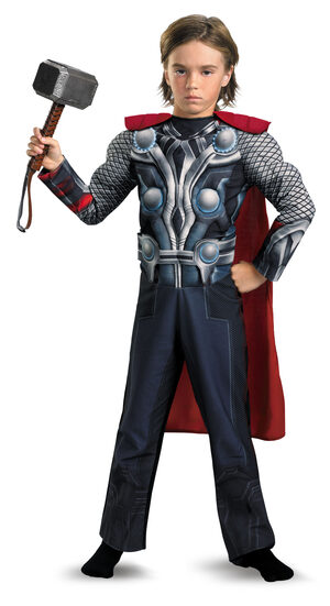 Boys Thor Light Up Muscle Chest Avengers Kids Costume