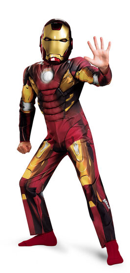 Boys Iron Man Muscle Chest Avengers Kids Costume