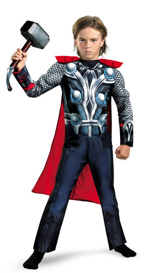 Boys Thor Muscle Chest Avengers Kids Costume