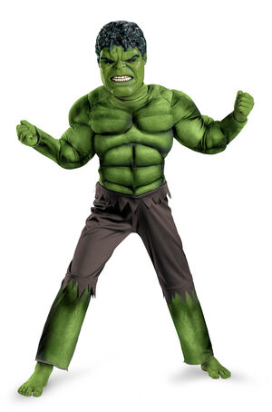 Boys Hulk Muscle Chest Avengers Movie Kids Costume