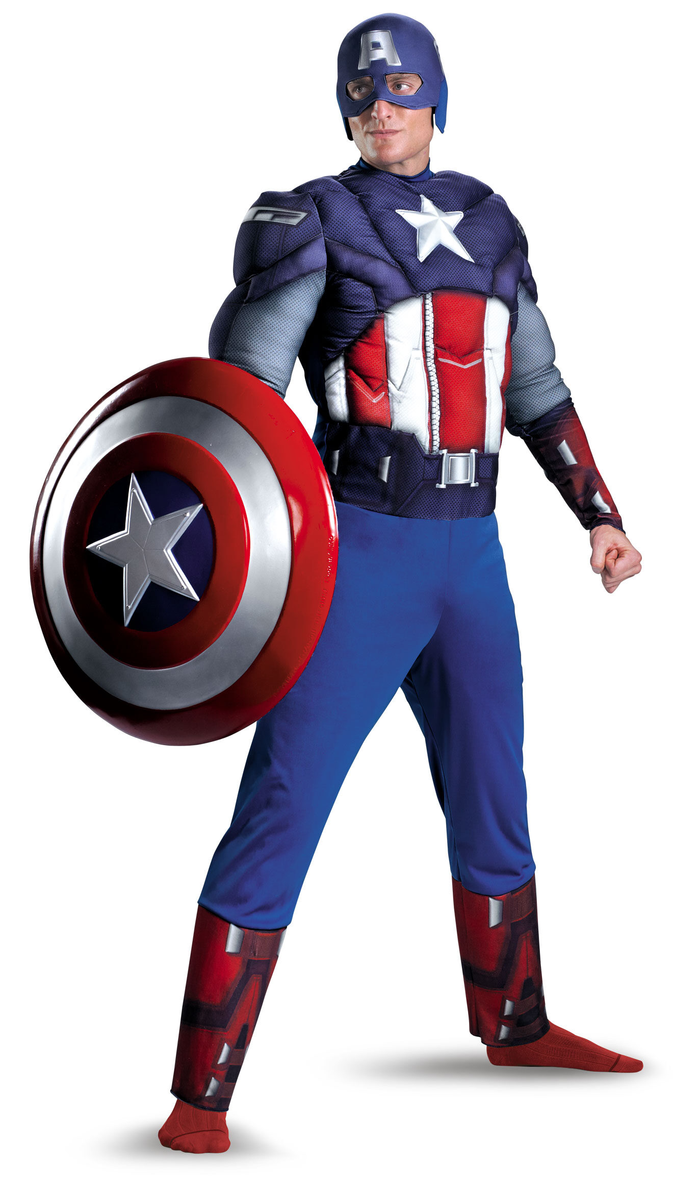 Blue-red Hosiery Captain America Fancy Dress Costume For Kids at Rs 499/set  in Greater Noida