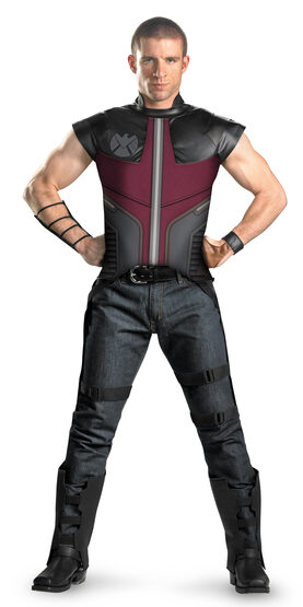 Mens Deluxe Hawkeye Avengers Movie Adult Costume