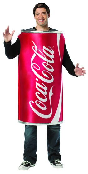 Coca Cola Can Funny Adult Costume