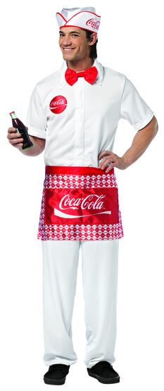 Coca Cola Soda Jerk 50s Adult Costume
