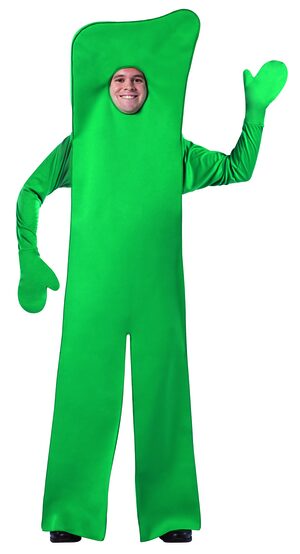 Gumby Open Face Funny Adult Costume