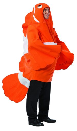 Mens Clever Clownfish Animal Adult Costume