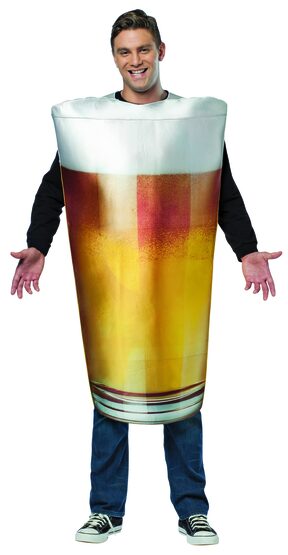 Mens Beer Pint Funny Adult Costume