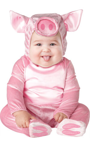 Girls Pink Little Piggy Baby Costume