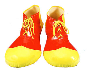 Kids Deluxe Red Yellow Clown Shoes