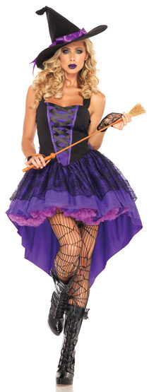 Sexy Womens Broomstick Babe Witch Costume