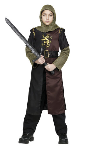 Medieval Valiant Knight Kids Costume
