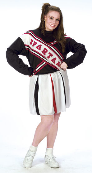 Womens Spartan Cheerleader Funny Plus Size Costume